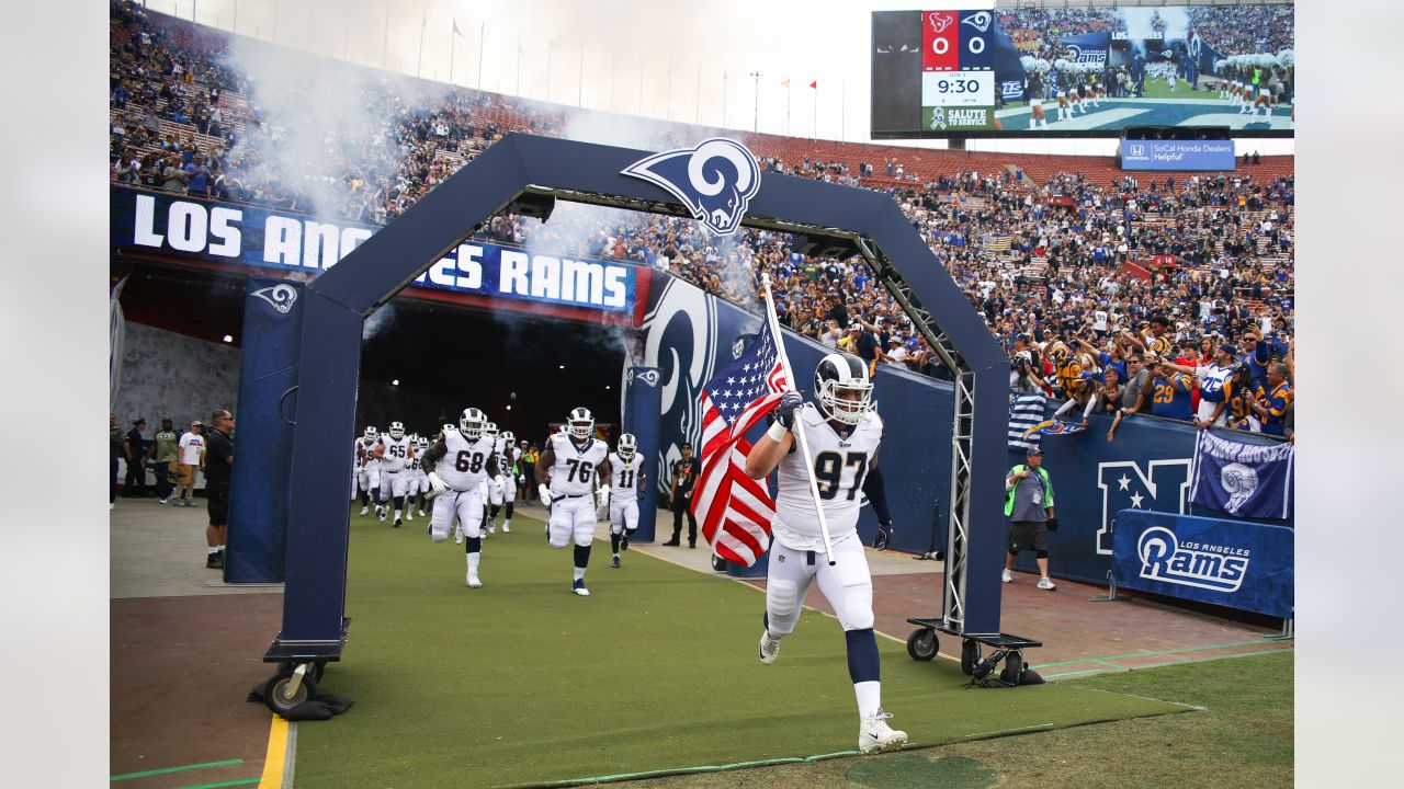 Los Angeles, CA., USA. 24th August, 2019. Los Angeles Rams defensive end  Morgan Fox #97 during the NFL game between Denver Broncos vs Los Angeles  Rams at the Los Angeles Memorial Coliseum