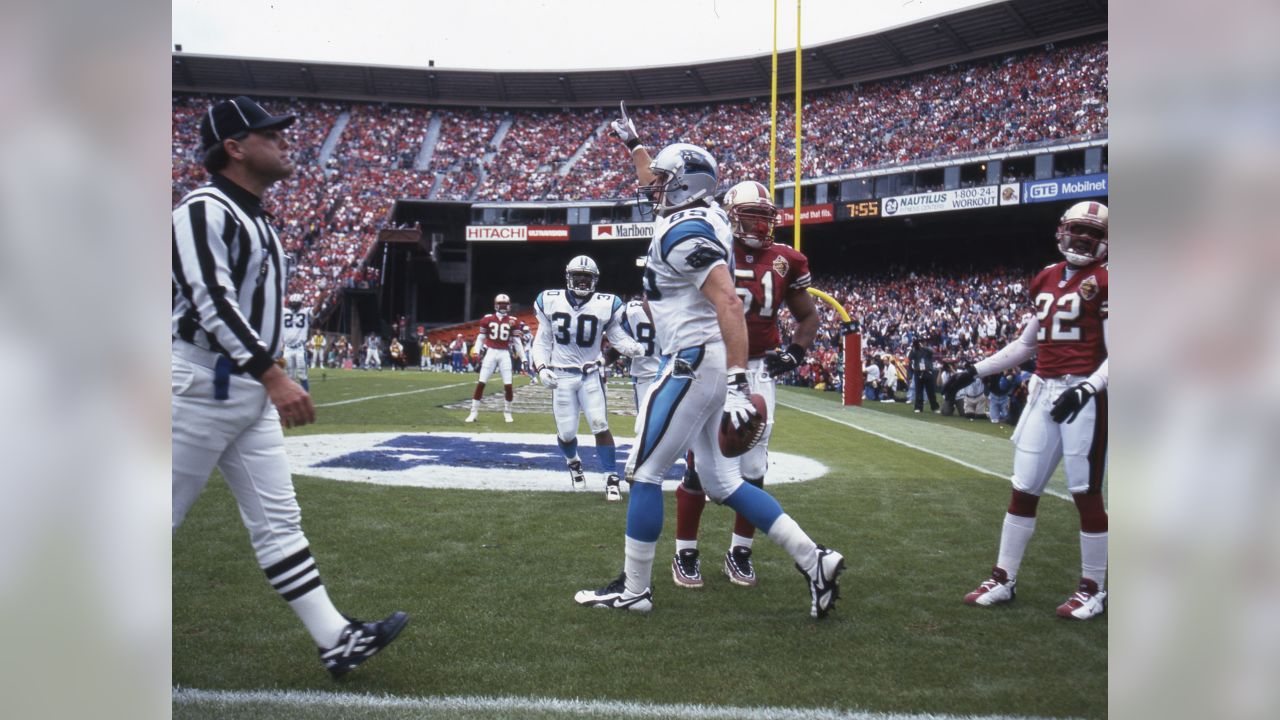 Carolina Panthers Wesley Walls in action during the 1996 National