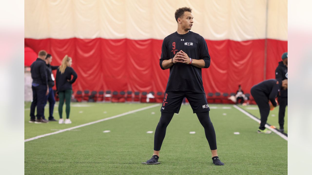 PHOTOS: Desmond Ridder works out at Cincinnati pro day