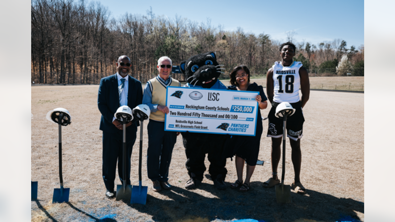 Carolina Panthers gift new turf football field at Reidsville High