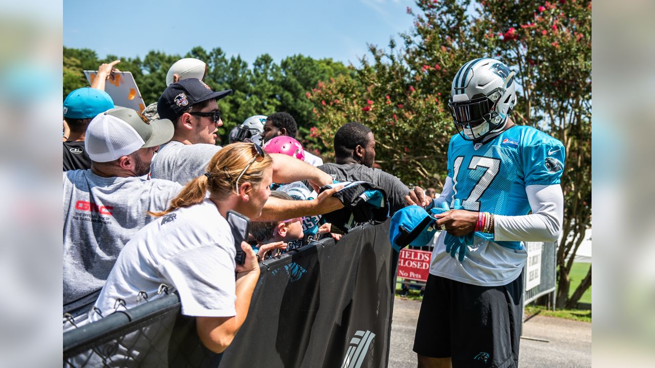 Panthers fan's day made at training camp kick off