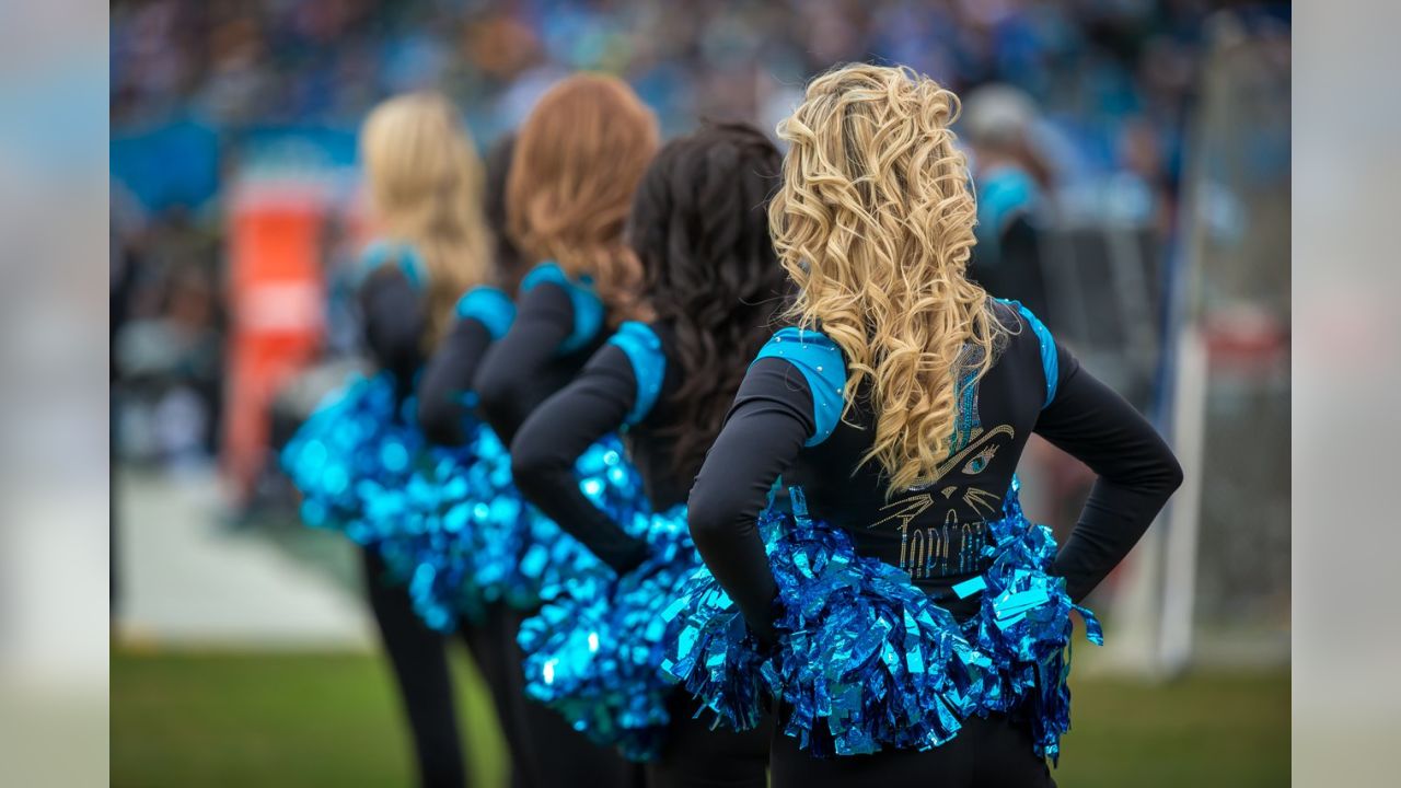 Carolina Panthers Top Cats cheerleaders during the NFL football game  between the Green Bay Packers and the Carolina Panthers on Sunday, Nov. 8,  2015 in Charlotte, NC. Jacob Kupferman/CSM *** Please Use