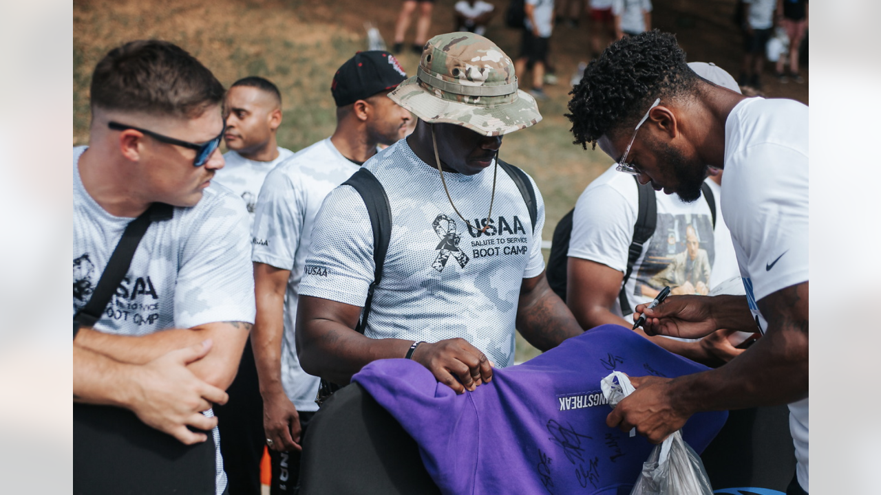 PHOTOS: Panthers, USAA host 2022 Salute to Service boot camp