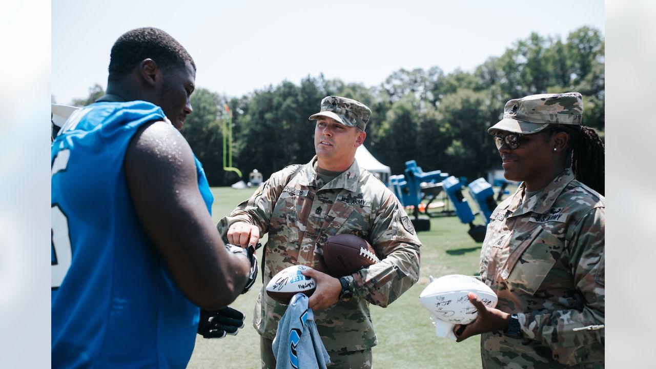 Panthers host military service members at NFL training camp