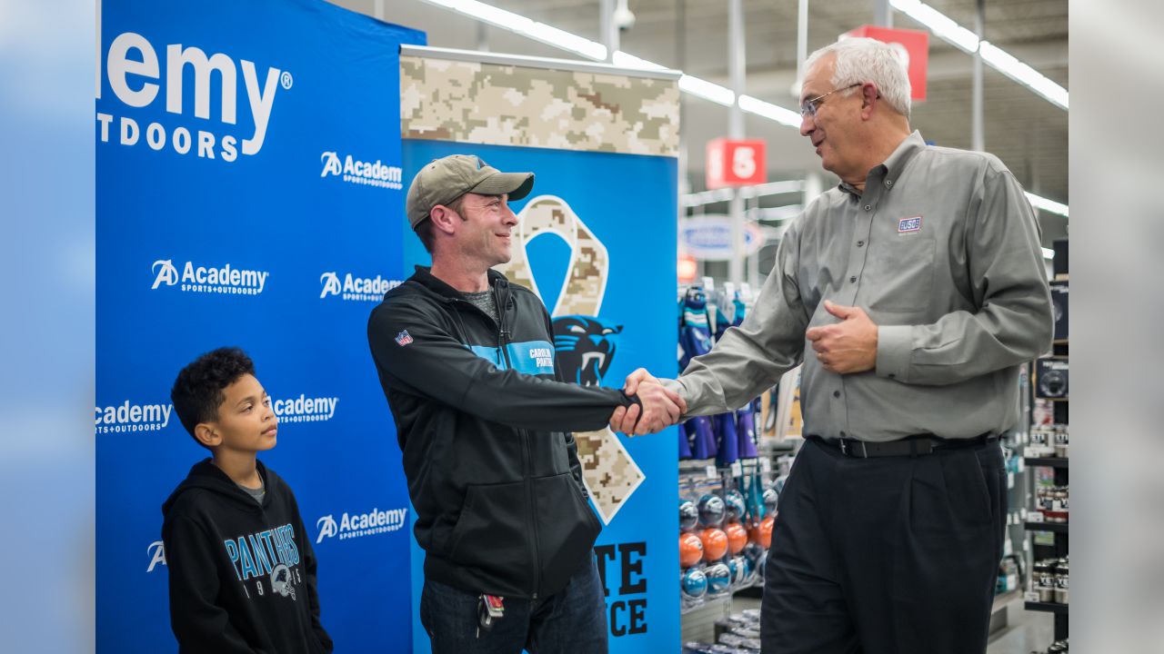 Carolina Panthers on X: Jarius Wright surprises Master Sgt. Mike Vetre and  his son with a shopping spree and tickets to Sunday's game #SaluteToService   / X