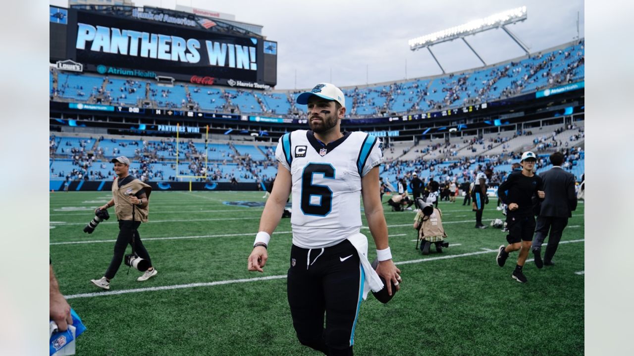 A general view of Bank of America Stadium before an NFL football game  between the Carolina Panthers and the New Orleans Saints, Sunday, Sept. 25,  2022, in Charlotte, N.C. (AP Photo/Jacob Kupferman