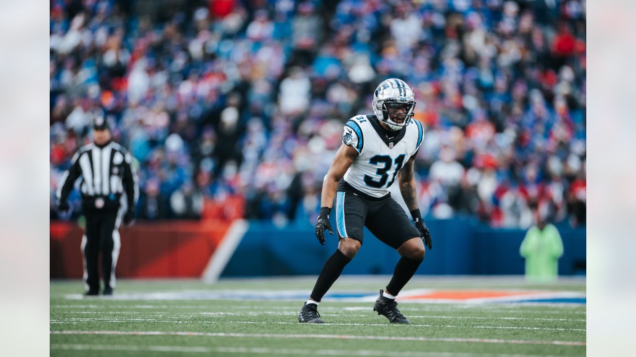 Carolina Panthers safety Juston Burris (31) breaks up a pass intended for  Arizona Cardinals wide receiver