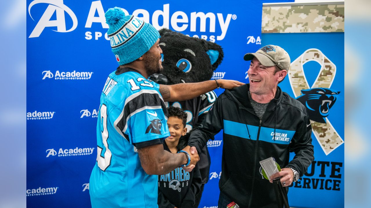 Carolina Panthers on X: Jarius Wright surprises Master Sgt. Mike Vetre and  his son with a shopping spree and tickets to Sunday's game #SaluteToService   / X