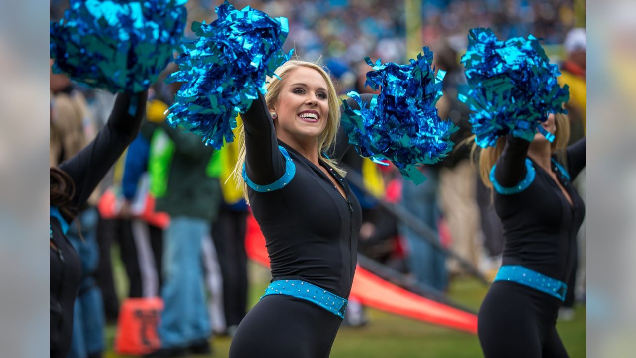 Carolina Panthers Top Cats cheerleaders during the NFL football game  between the Green Bay Packers and the Carolina Panthers on Sunday, Nov. 8,  2015 in Charlotte, NC. Jacob Kupferman/CSM *** Please Use