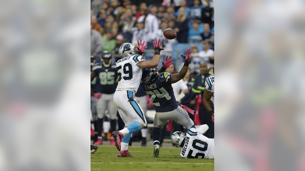 Carolina Panthers' Luke Kuechly is seen before an NFL football practice in  Charlotte, N.C., Friday, June 1, 2012. (AP Photo/Chuck Burton Stock Photo -  Alamy