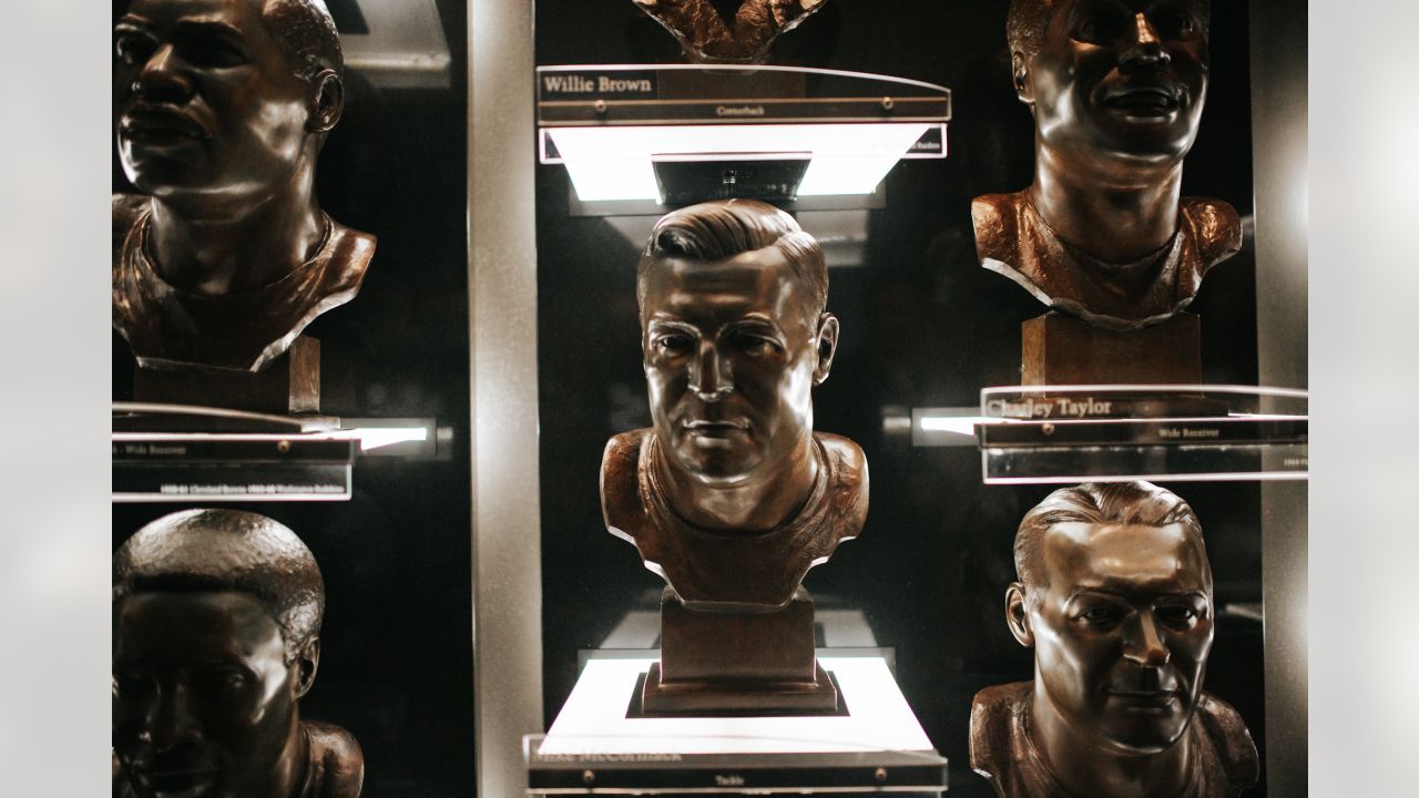 Busts of former Panthers at the Pro Football Hall of Fame