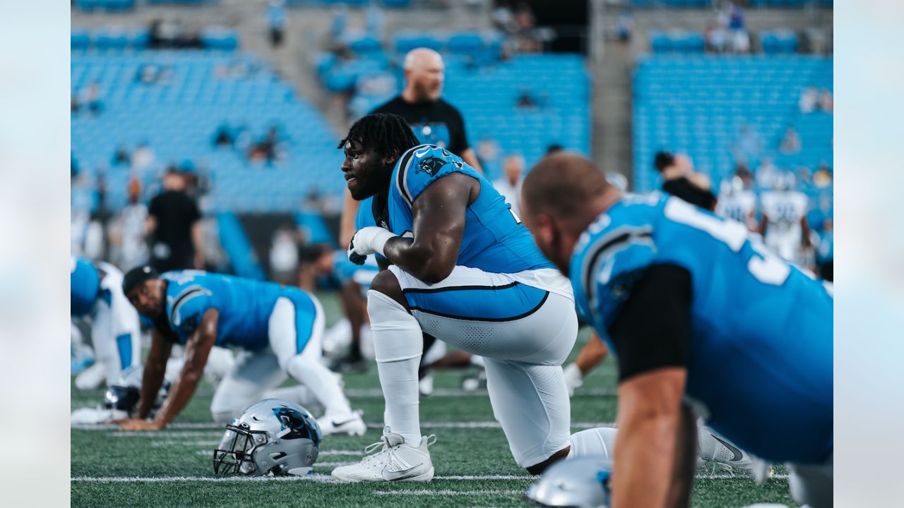 Carolina Panthers running back Camerun Peoples (32) on special teams during  an NFL preseason football game against the Detroit Lions, Friday, Aug. 25,  2023, in Charlotte, N.C. (AP Photo/Brian Westerholt Stock Photo - Alamy