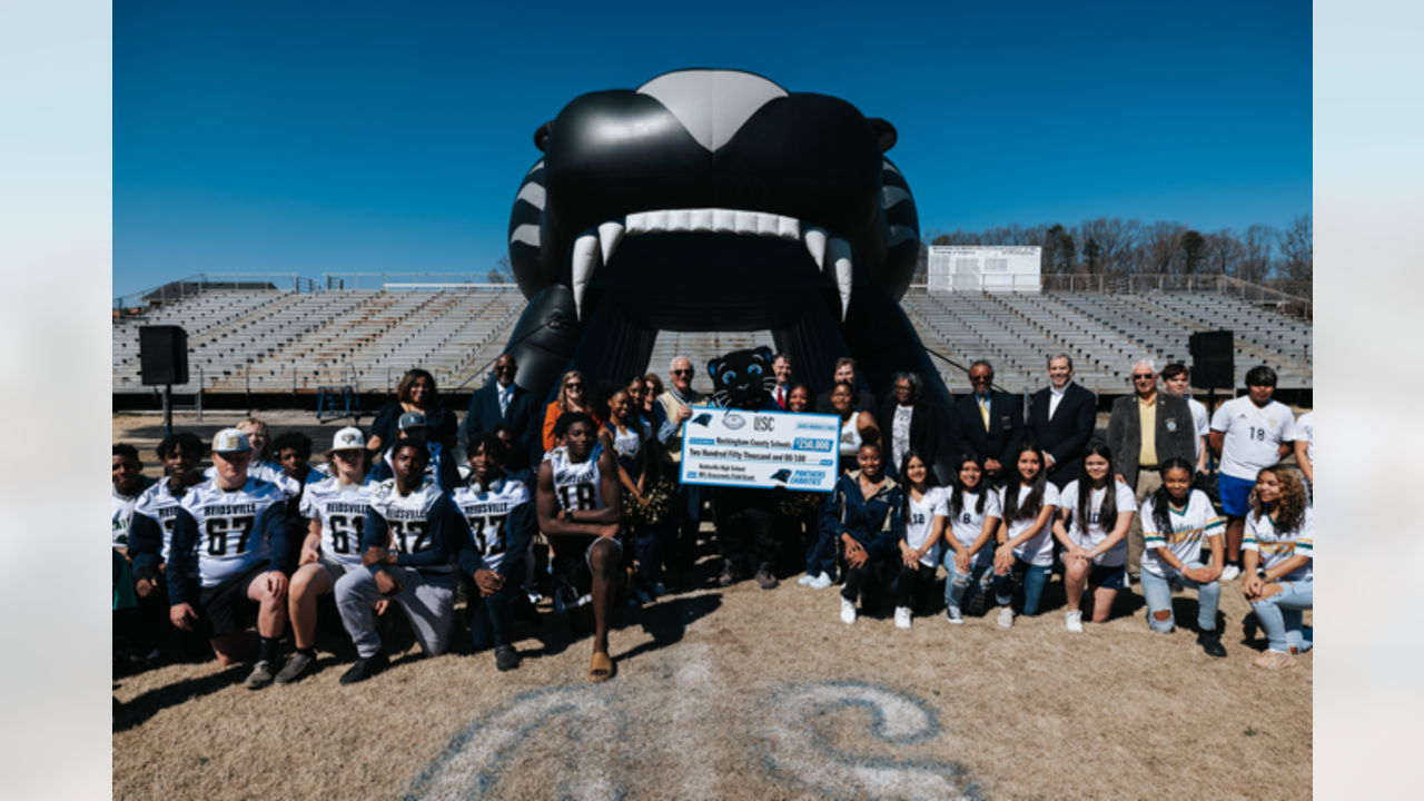 Carolina Panthers gift new turf football field at Reidsville High