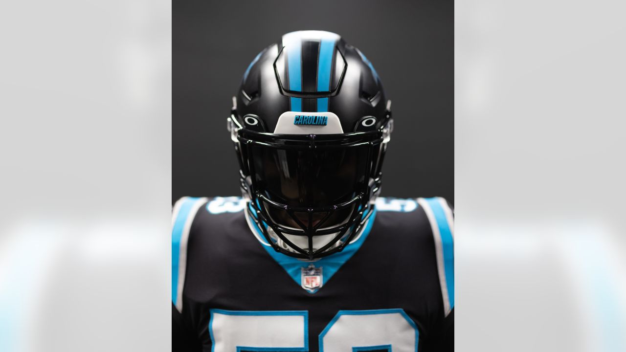 Panthers unveil black helmets, all-black uniform combination