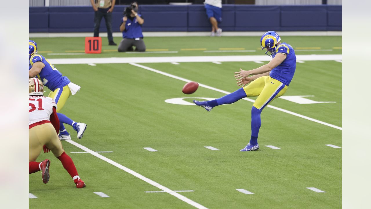 Los Angeles Rams kicker Matt Gay (8) and Los Angeles Rams punter