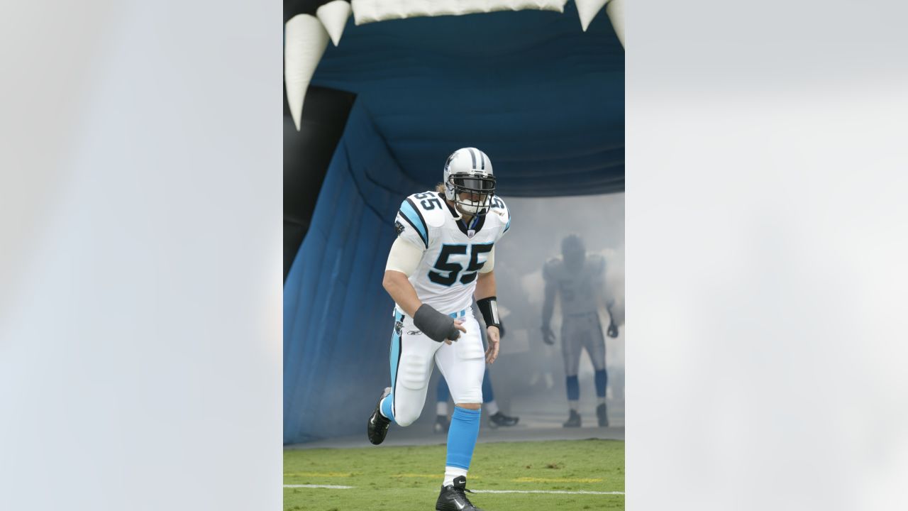 Carolina Panthers linebacker Dan Morgan (55) is introduced at game