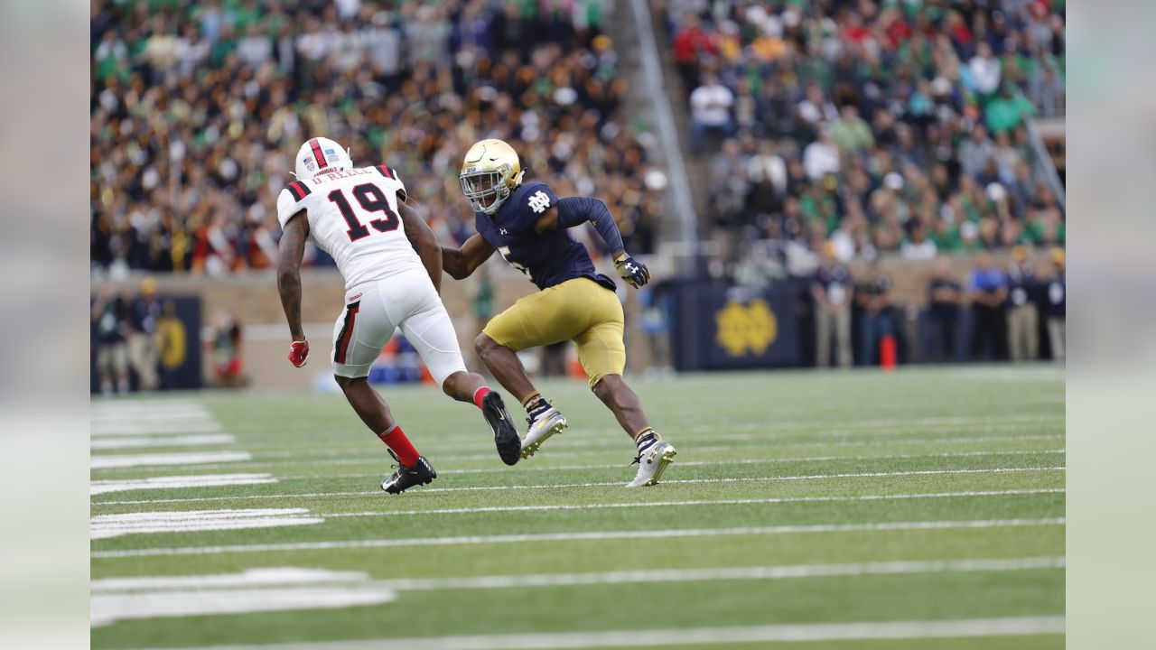 Troy Pride Jr. #25 of the Carolina Panthers drops into coverage