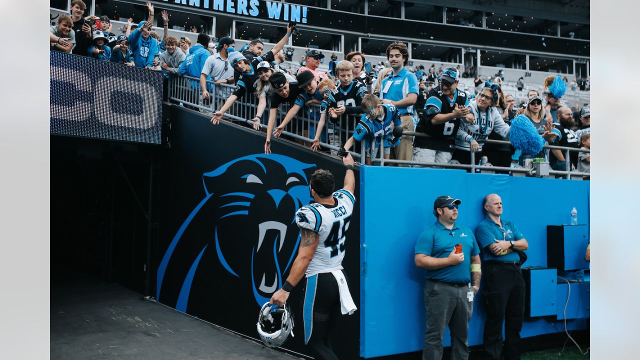 Photos from post-game after Panthers beat Saints