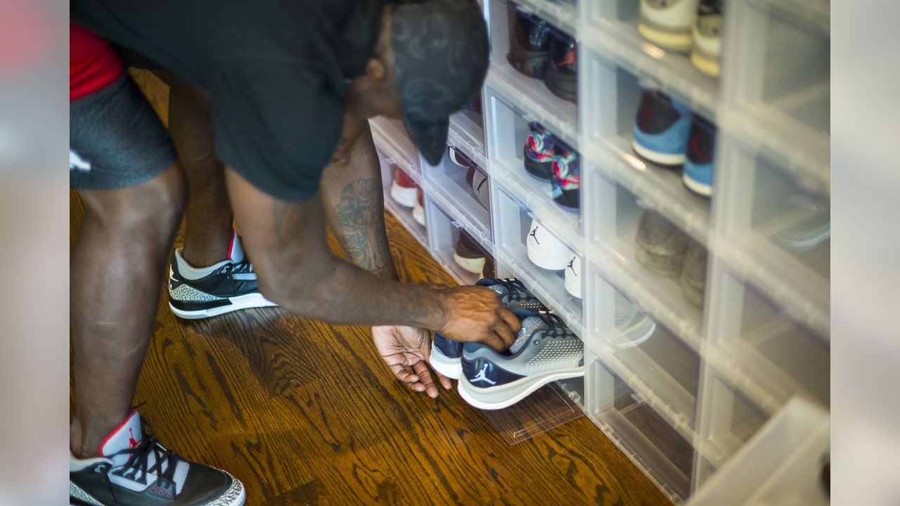 Inside look at Thomas Davis' sneaker collection