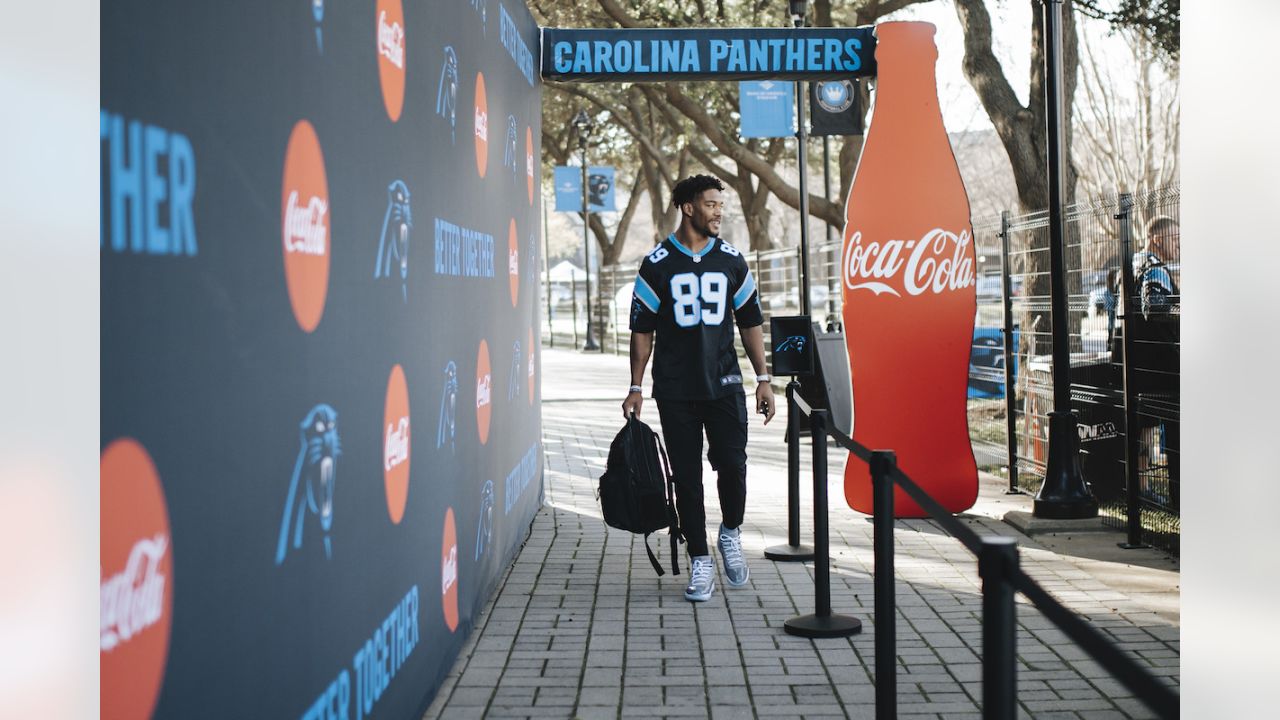 Jeremy Chinn arrives in Julius Peppers jersey