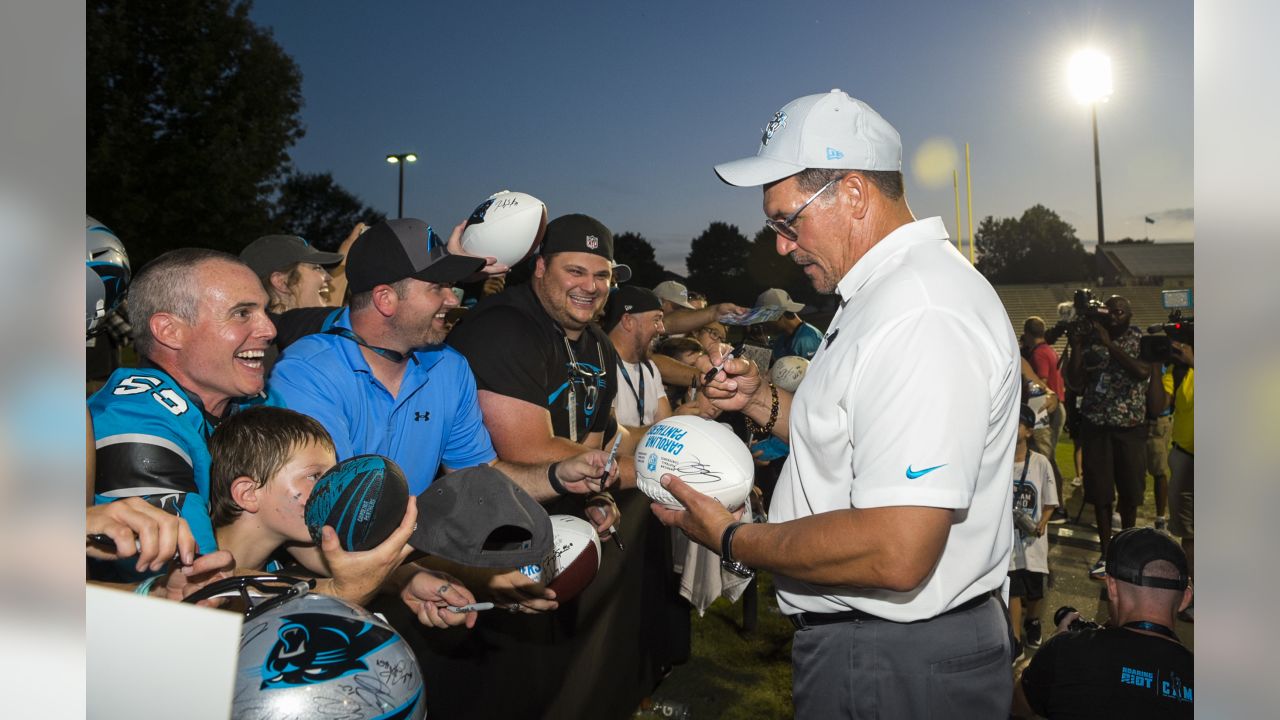 Panthers fan's day made at training camp kick off