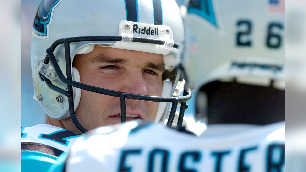 Carolina Panthers quarterback Jake Delhomme shows his feelins