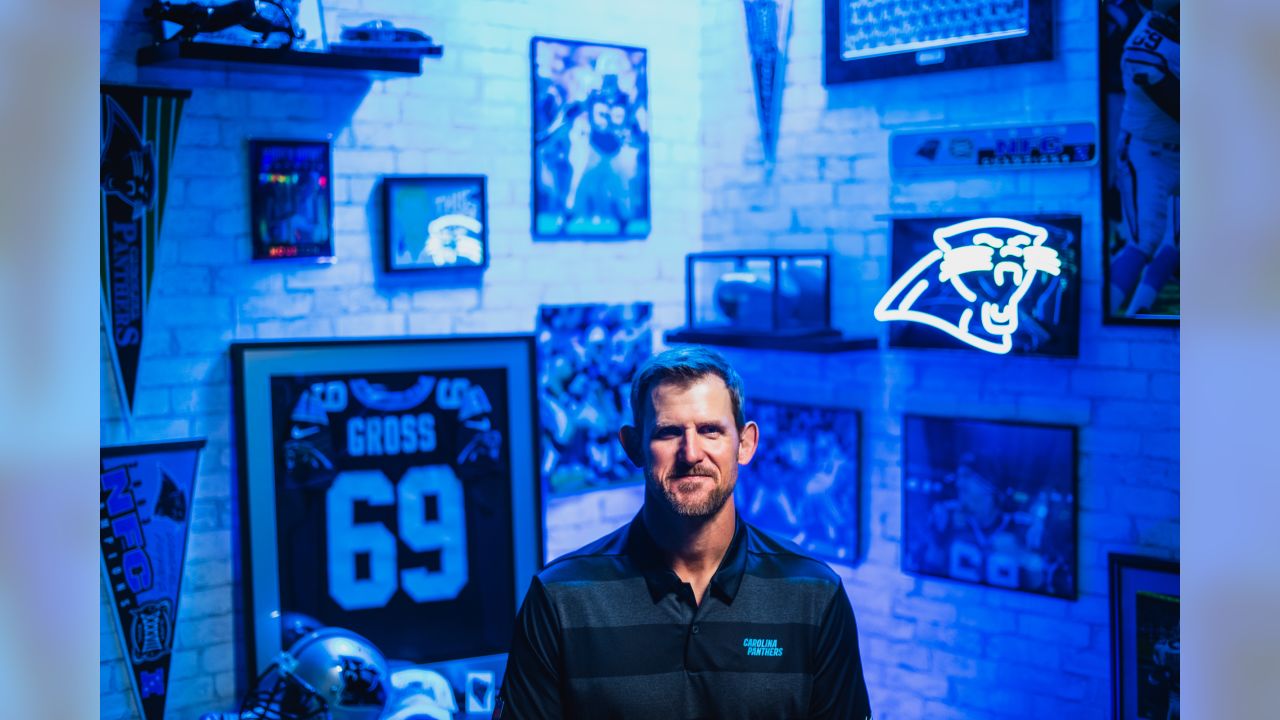 Carolina Panthers offensive tackle Jordan Gross (69) watches the