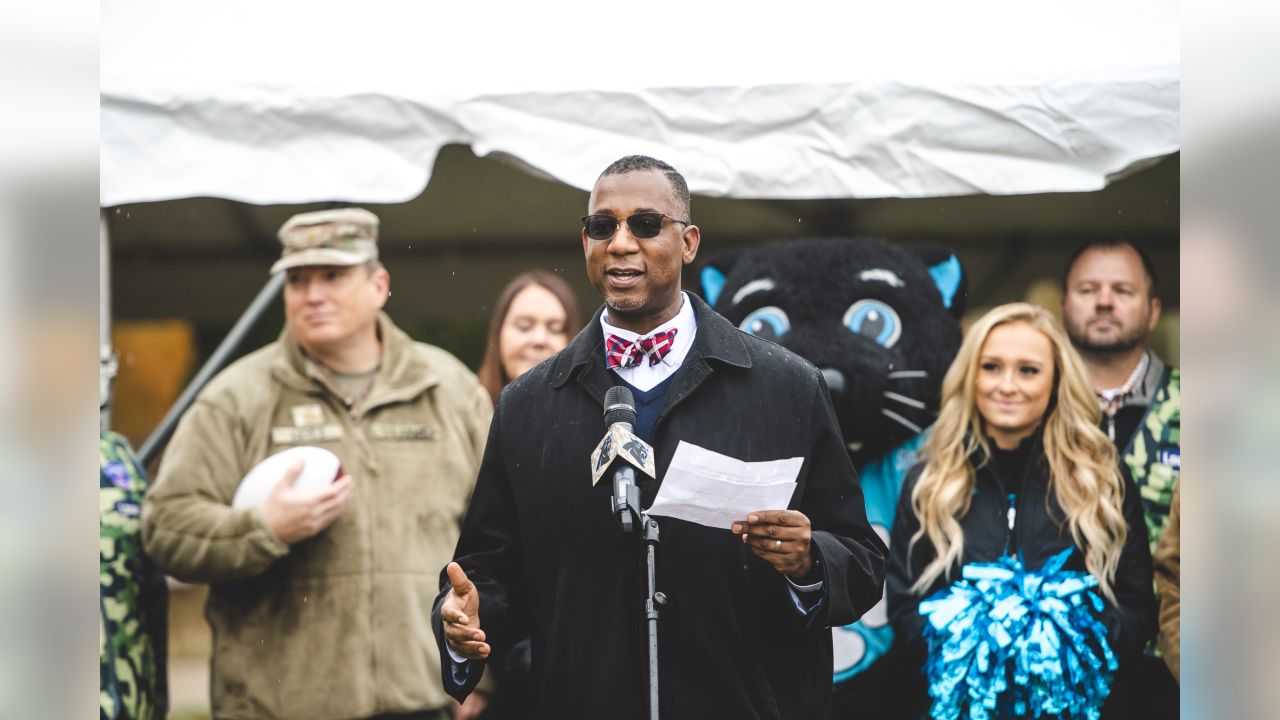 Salute to Service: Panthers and Lowe's host ground-breaking ceremony for  new outdoor military fitness space