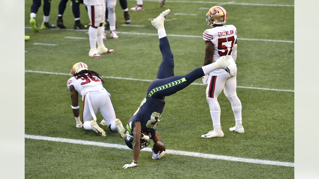 Seattle Seahawks' David Moore catches the ball for a touchdown