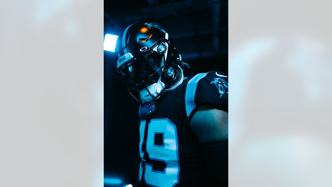 Download Ikem Ekwonu Black Carolina Panthers Jersey Wallpaper