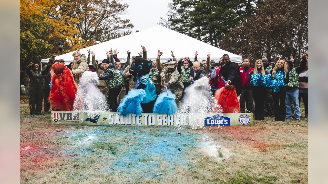 Salute to Service: Panthers and Lowe's host ground-breaking ceremony for  new outdoor military fitness space