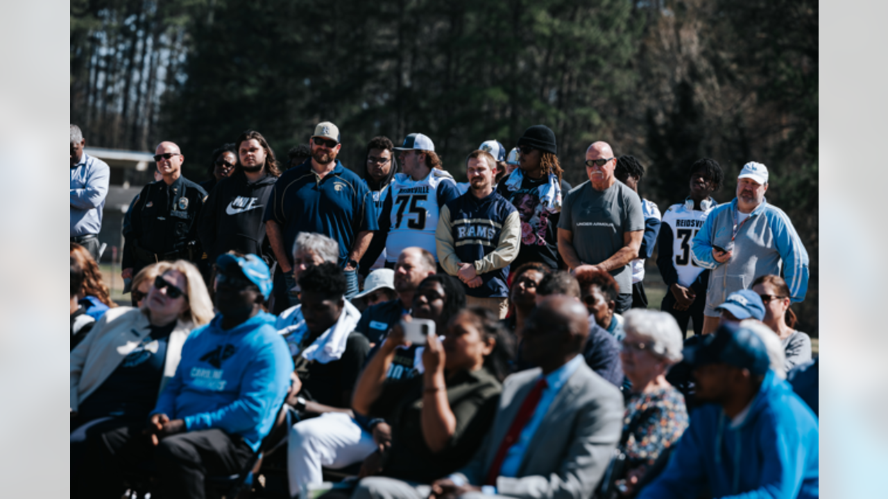 Carolina Panthers gift new turf football field at Reidsville High