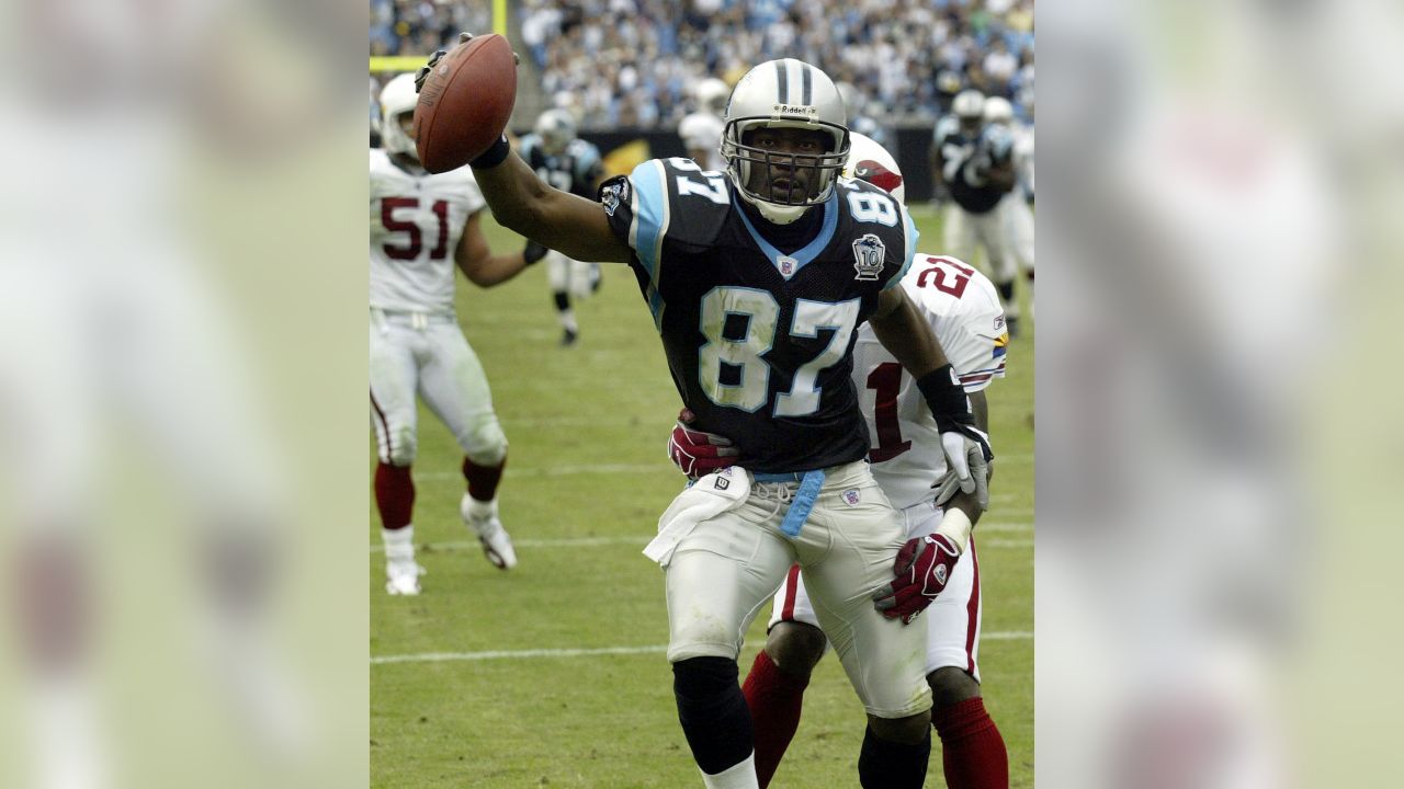 Carolina Panthers wide receiver Muhsin Muhammad (87) is tacked by