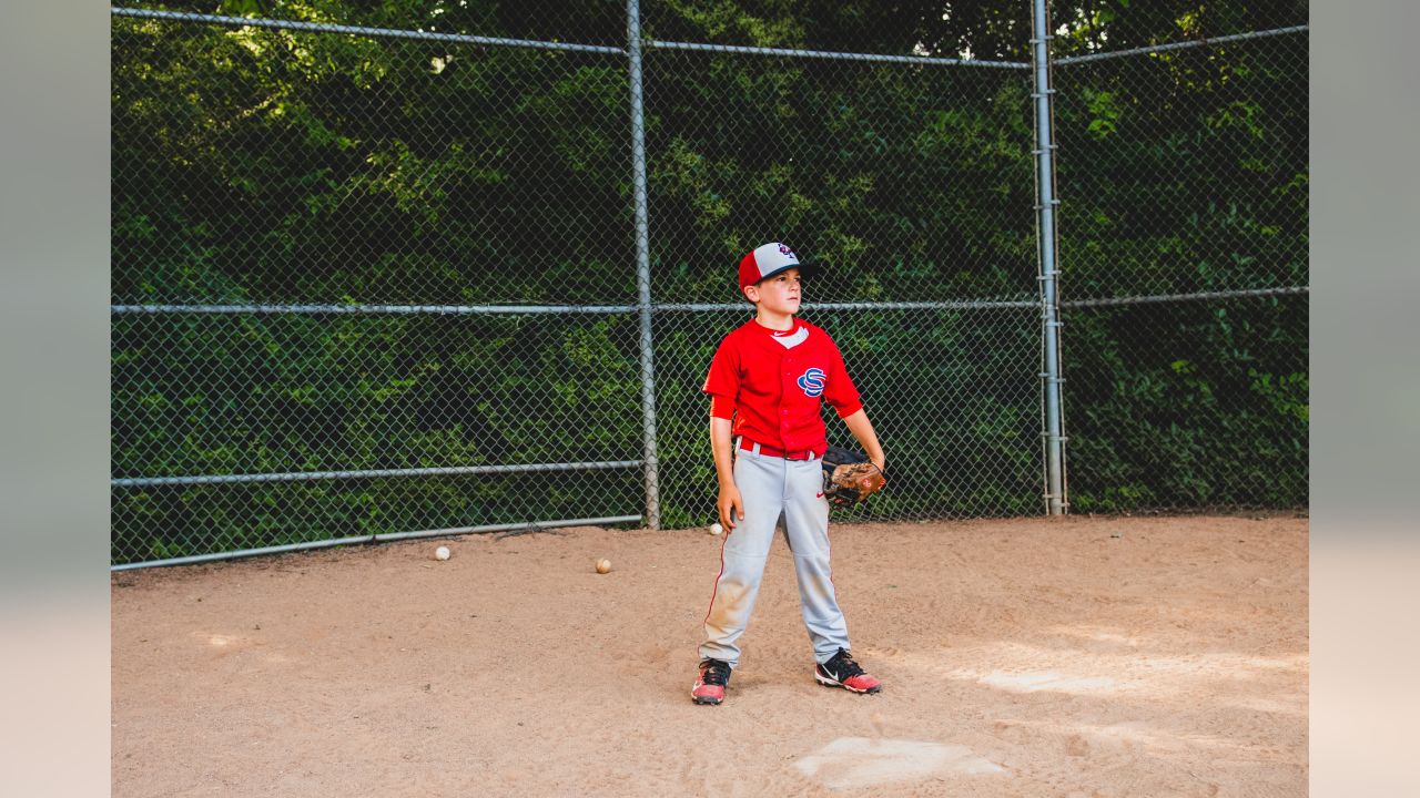 Greg Olsen Coaching Em Up On The Baseball Diamond