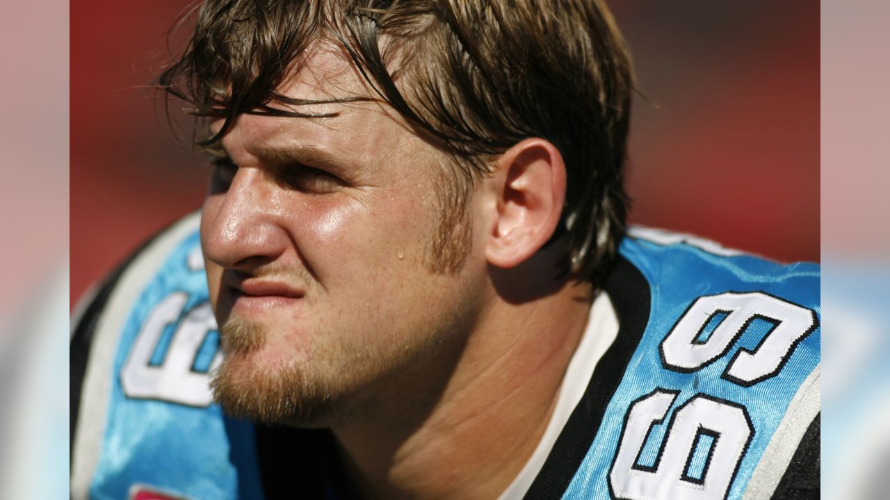 Carolina Panthers offensive tackle Jordan Gross (69) watches the