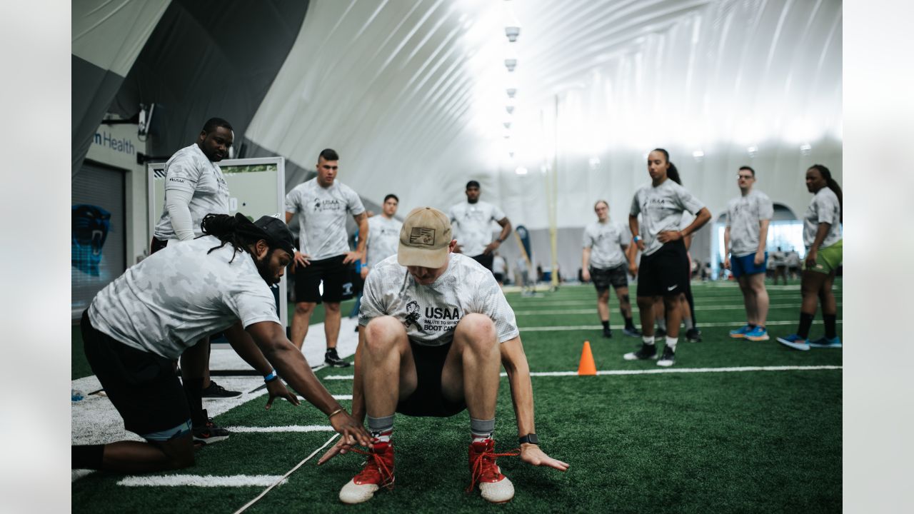 Panthers host 'USAA's Salute to Service NFL Boot Camp' for active military