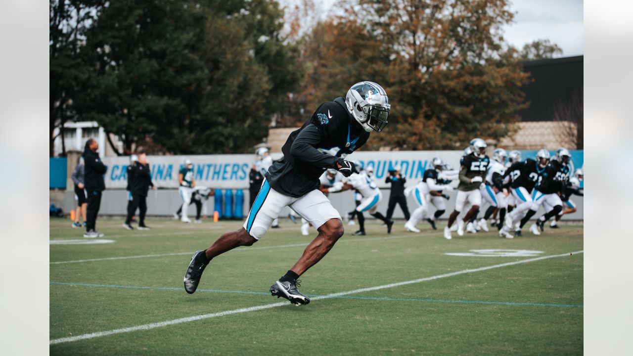 Carolina Panthers safety Sam Franklin Jr. (42) celebrates during