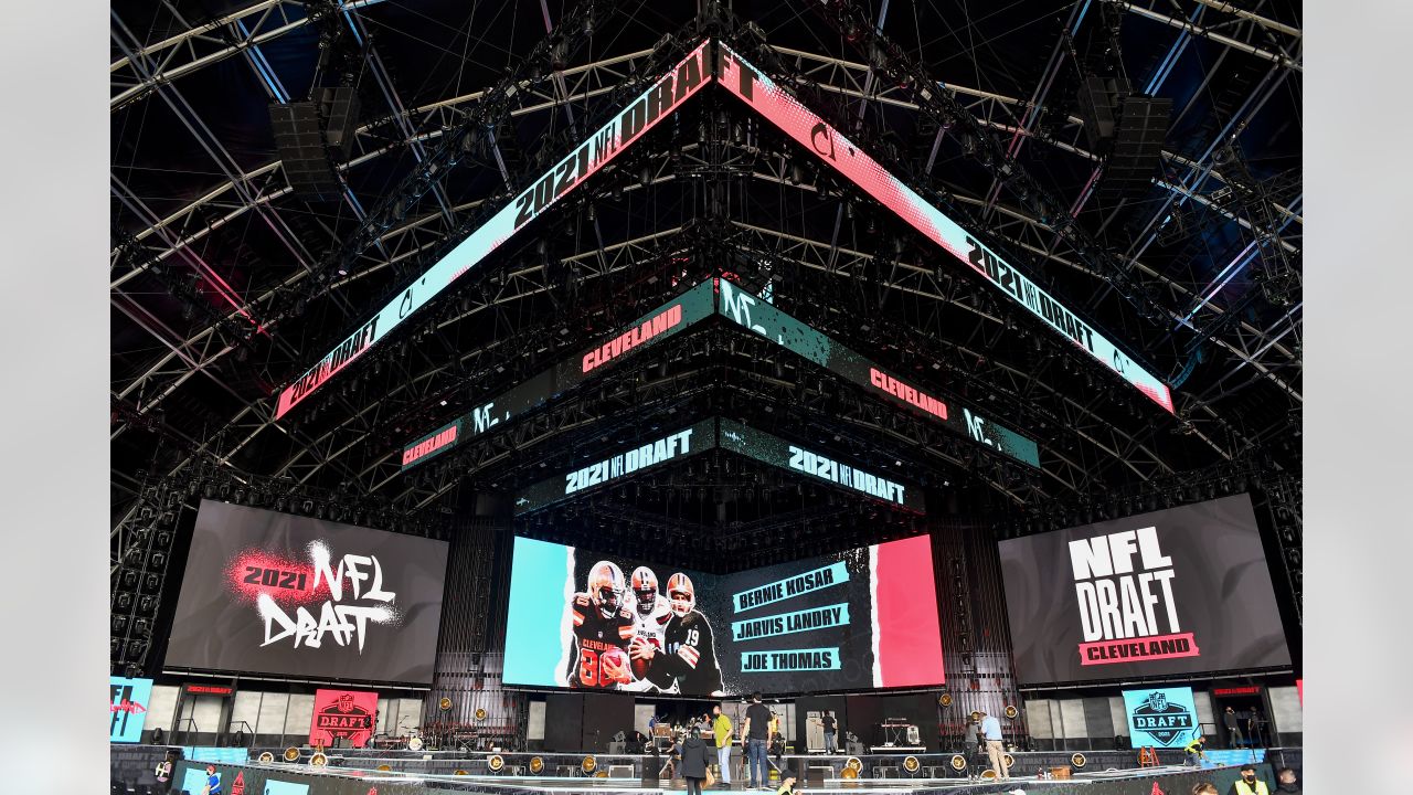 Behind the scenes NFL Draft setup in Cleveland