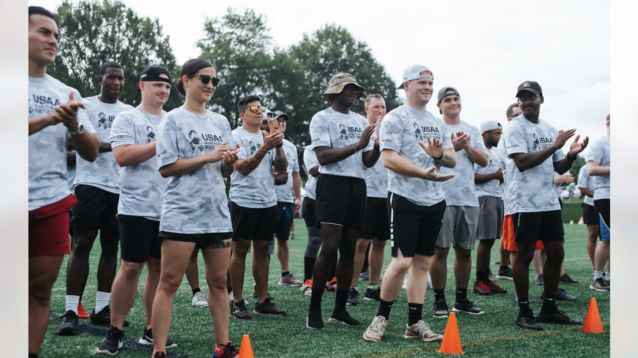 USAA on X: Our tour of @NFL #SaluteToService Boot Camps took us