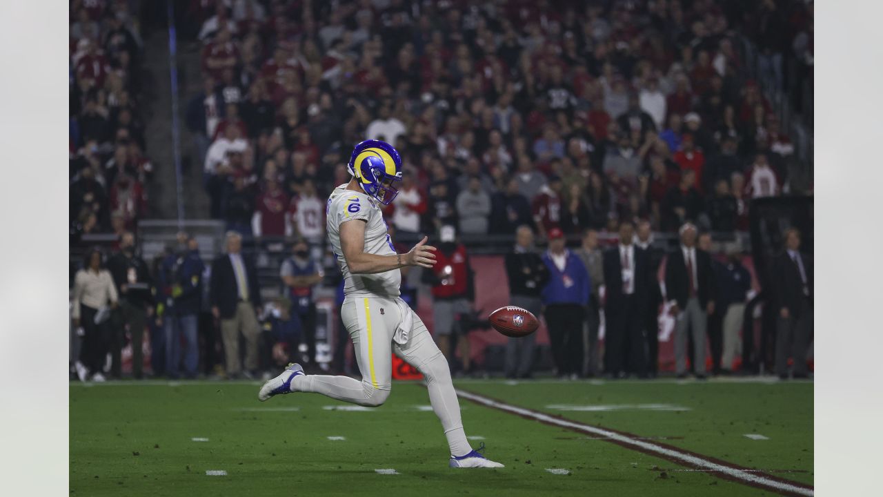 Los Angeles Rams punter Johnny Hekker (6) punts before an NFL