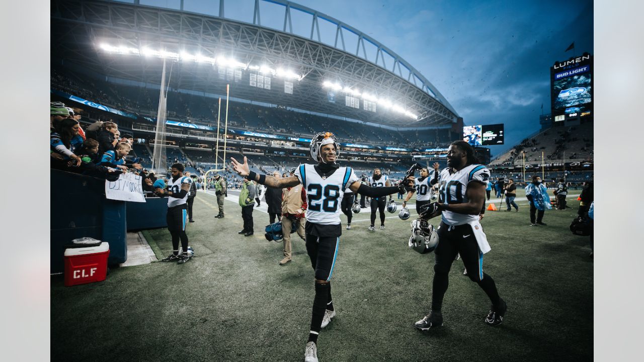 PHOTOS: Panthers post-game after win over the Seahawks