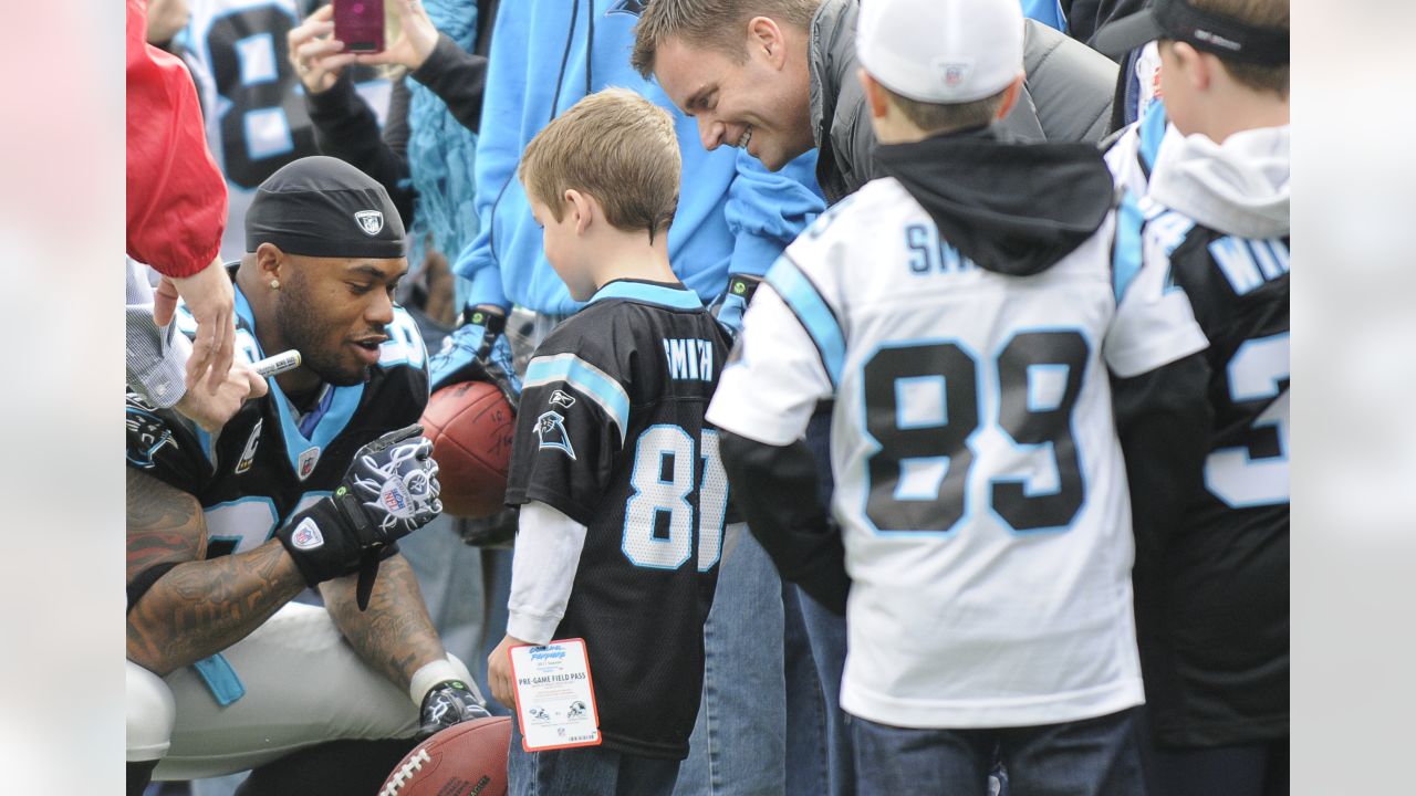 from Carolina Panthers ‏@Panthers WR Steve Smith poses for a quick photo.