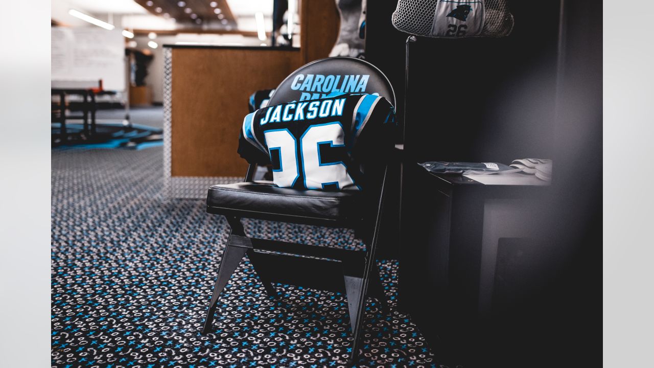 Panthers locker room ready with Salute to Service gear