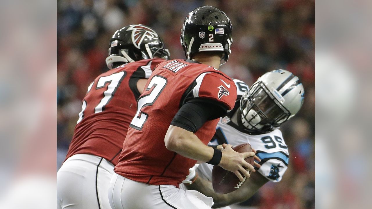 PHOTO: Falcons QB Matt Ryan shows off his Luke Kuechly Panthers