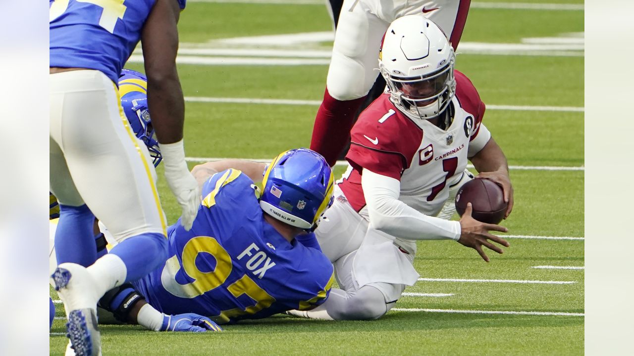 Los Angeles Rams defensive lineman Morgan Fox is pictured during