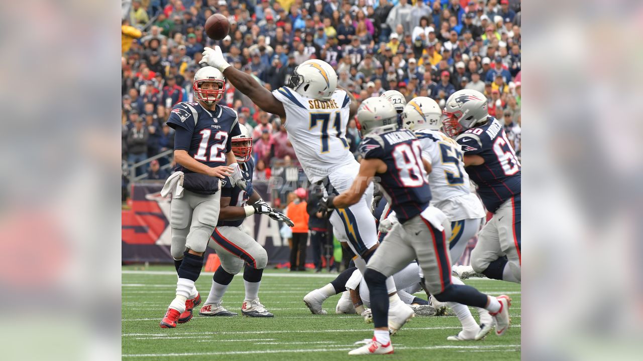 A New England Patriots cheerleader wears a Halloween costume before an NFL  football game between the Patriots and the Los Angeles Chargers, Sunday,  Oct. 29, 2017, in Foxborough, Mass. (AP Photo/Michael Dwyer