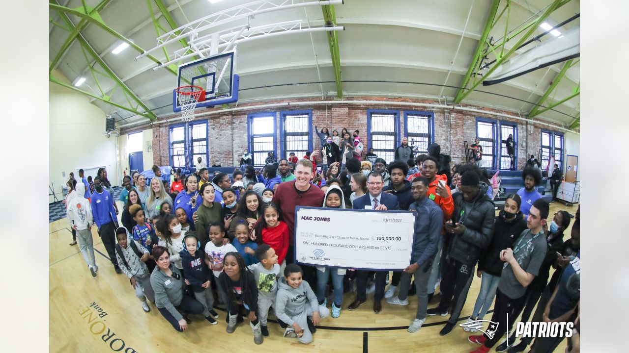 PHOTOS: Patriots QB Mac Jones visits the Brockton Boys & Girls Club