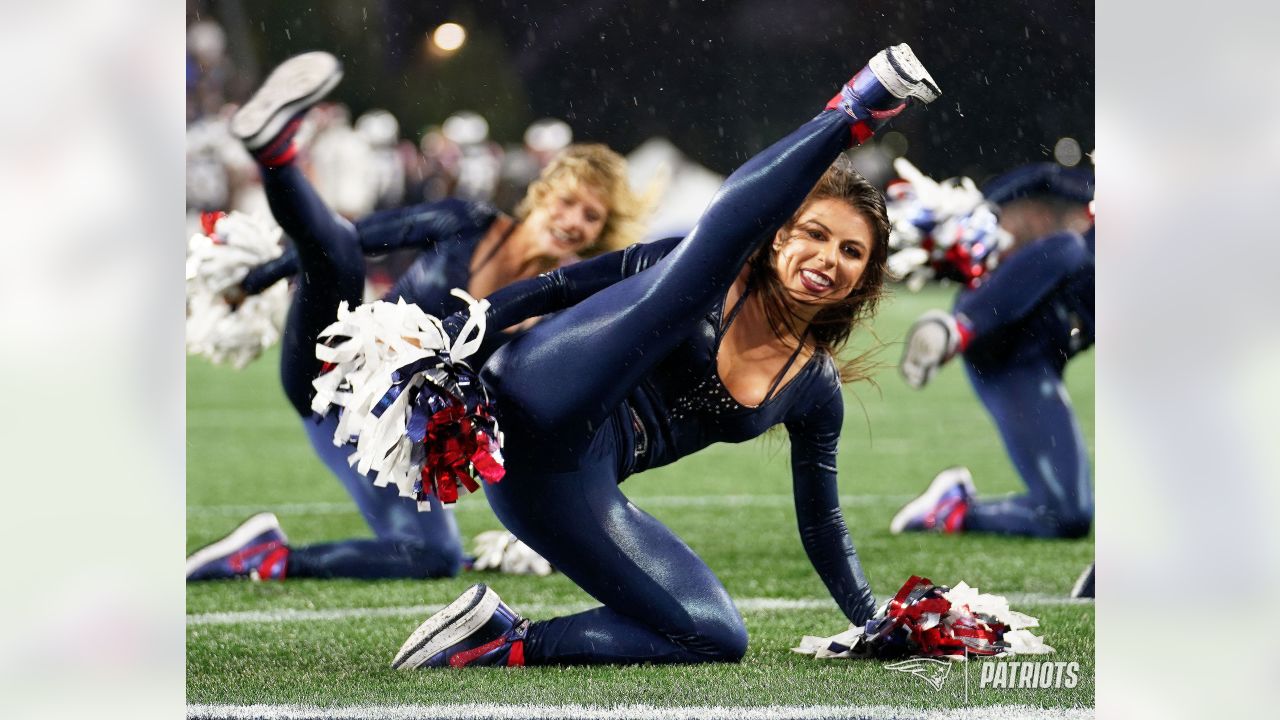 Cheerleaders Perform During Patriots - Buccaneers Game