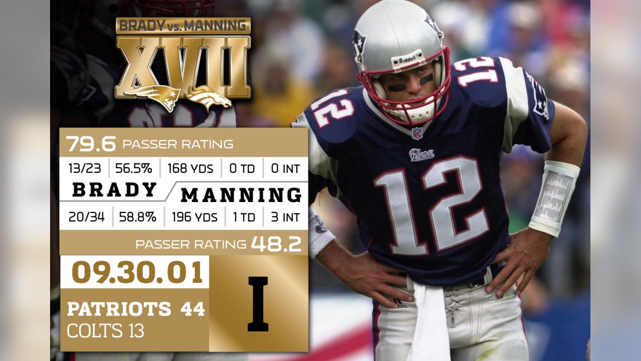 17. Oct. 21, 2001: Patriots 38, Colts 17 - Tom Brady vs. Peyton Manning -  ESPN