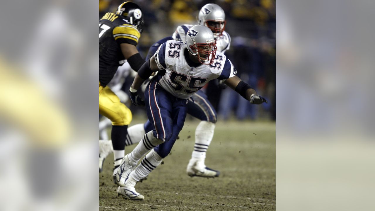 New England Patriots defensive end Willie McGinest during the AFC